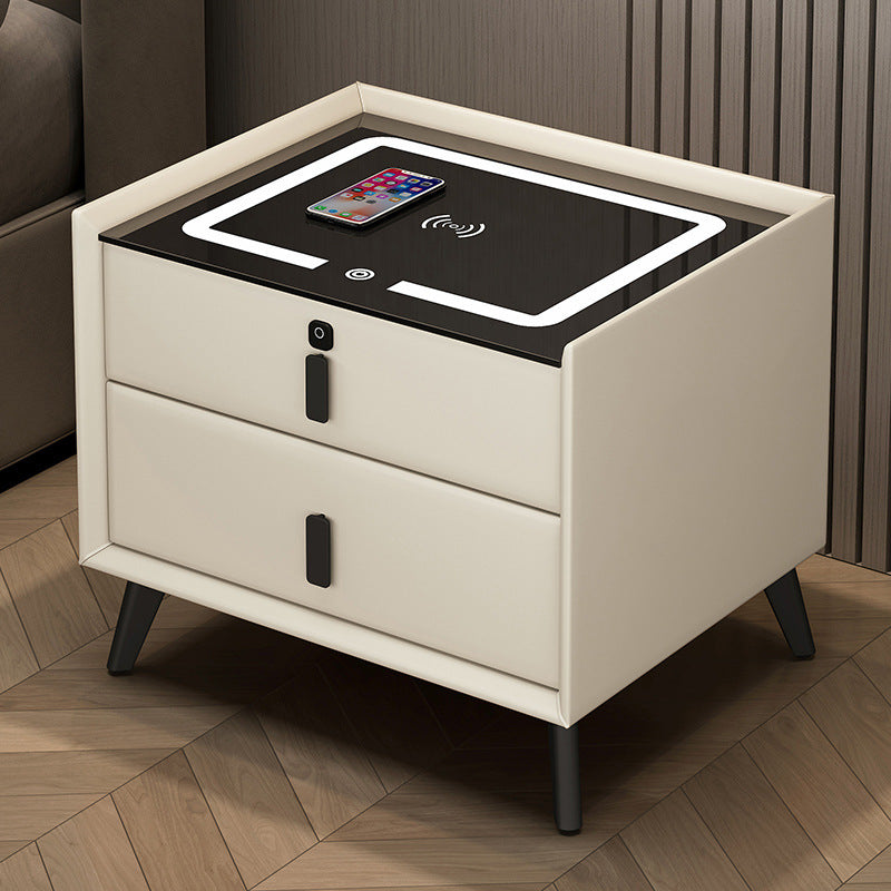 Smart Bedside Table Solid Wood Simplicity Wireless Charging Bedside Cabinet Smart Bedside Table Solid Wood Simplicity Wireless Charging Bedside Cabinet